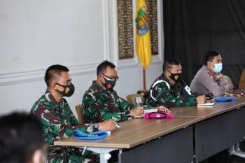 Rakor Virtual, Brigif 4 Marinir/BS Siap Mendukung Penuh Pemerintah dalam Penanganan COVID-19